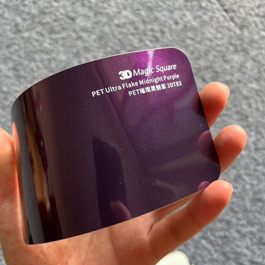 PET Ultra Flake Midnight Purple Color Auto Vinyl Wraps - Premium Color Wrap for Vehicle Transformation